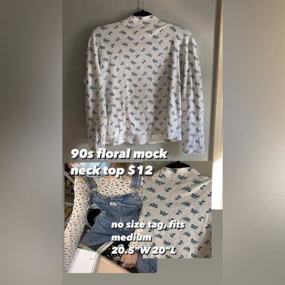 90s mock neck top - Picture 1 of 5